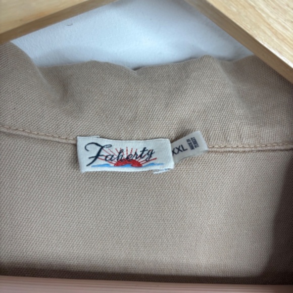 Faherty Arlie Day Romper XXL Linen Utility Safari Tan Beach Fisherman Minimalist - Picture 8 of 15